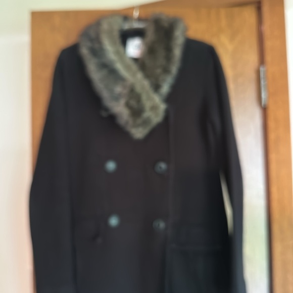 Cabi Women's Black Double-Breasted Sweater Coat - Picture 5 of 7
